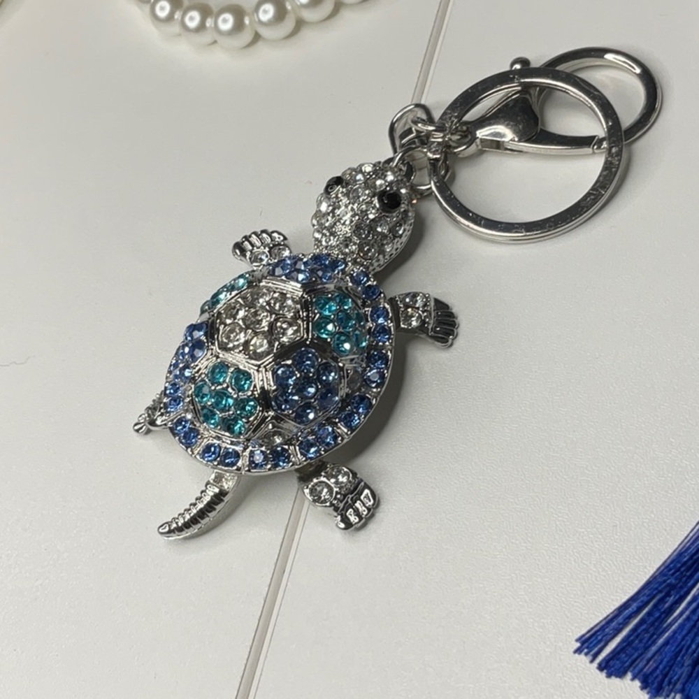 Gorgeous Turtle Blue And Silver